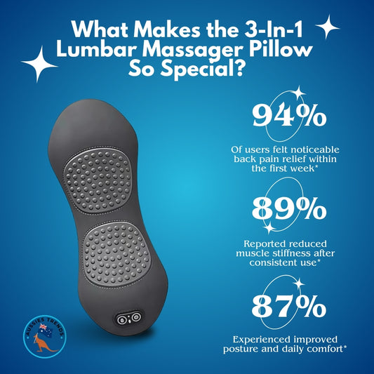 3-IN-1 LUMBAR MASSAGER PILLOW