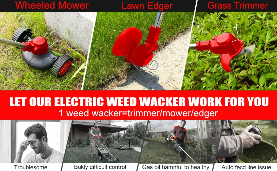 3-in-1 Cordless Electric Grass Lawn Mower 🏡