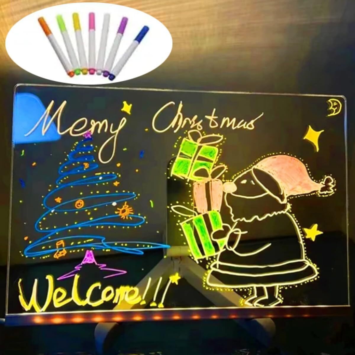 π Glowing Kids Drawing and Teaching Board π