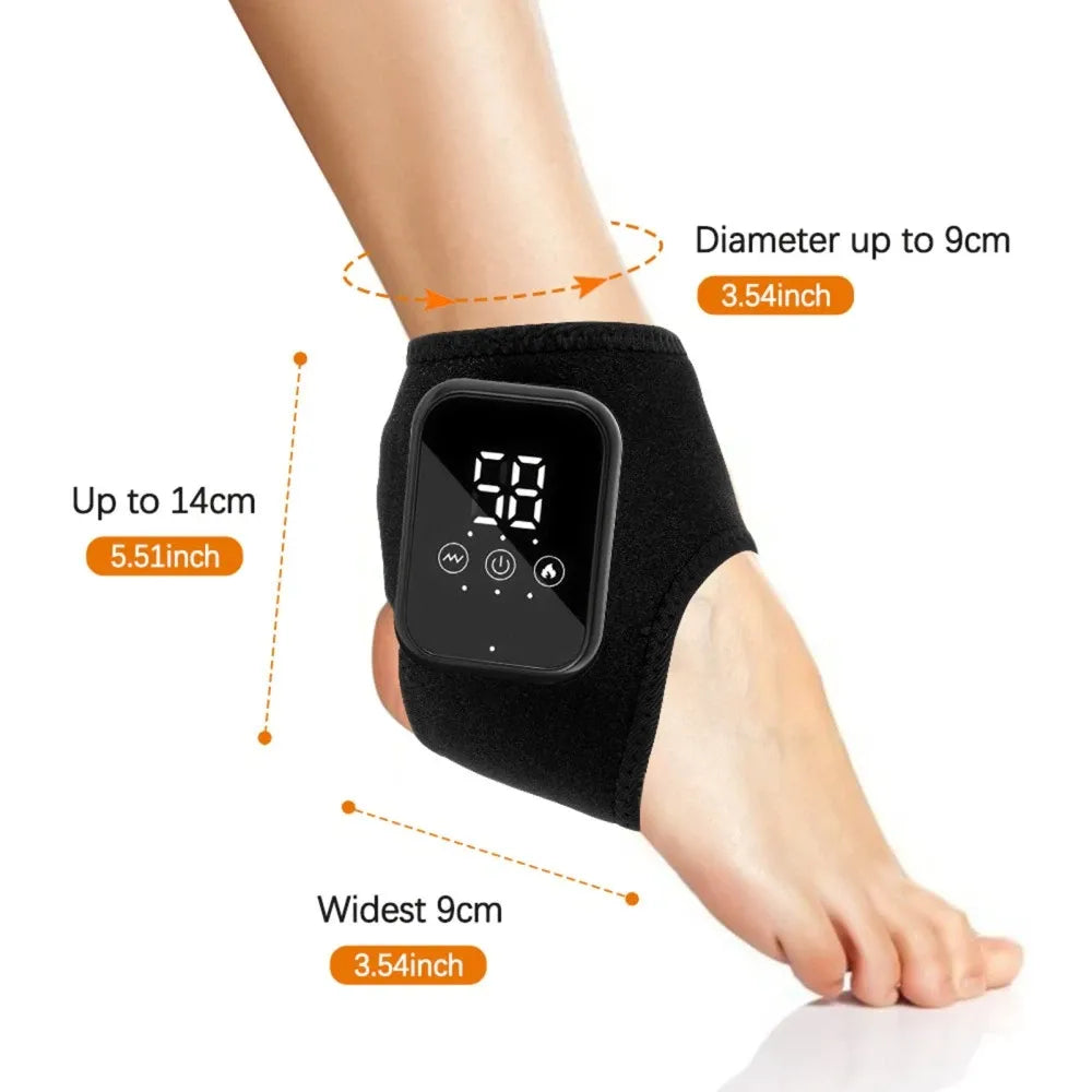 (2PCS)-Cordless Electric Ankle & Foot Massager with Heat & Vibration