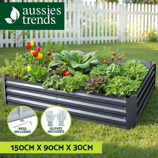 🌱 Galvanised Steel Raised Garden Bed – Built for Aussie Backyards!