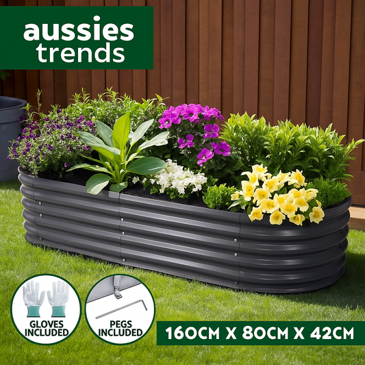 🌱 Galvanised Steel Raised Garden Bed – Built for Aussie Backyards!