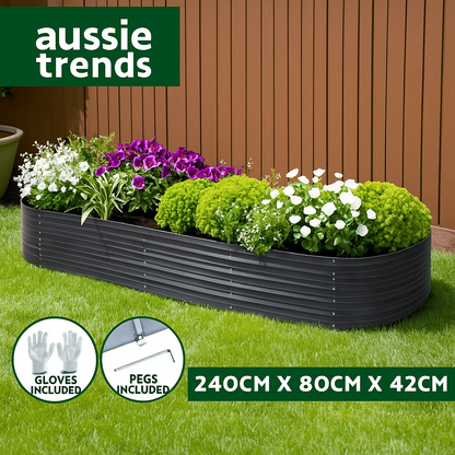 🌱 Galvanised Steel Raised Garden Bed – Built for Aussie Backyards!