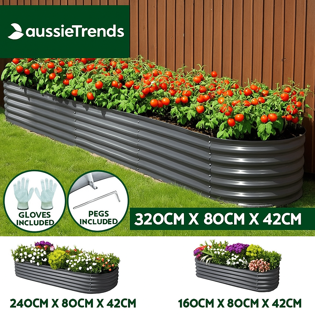 🌱 Galvanised Steel Raised Garden Bed – Built for Aussie Backyards!