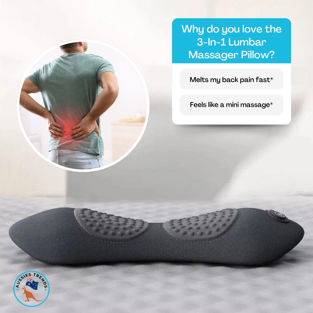 3-IN-1 LUMBAR MASSAGER PILLOW