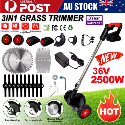 3-in-1 Cordless Electric Grass Lawn Mower 🏡