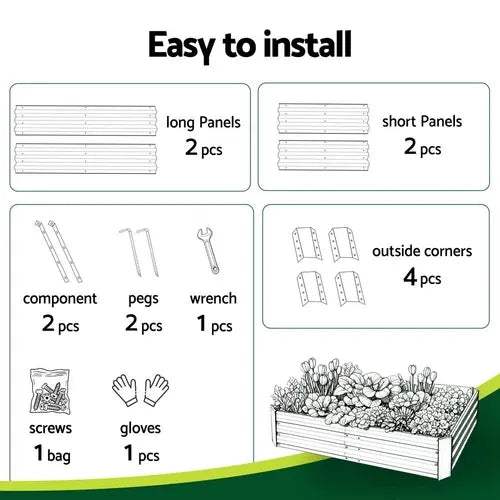 🌱 Galvanised Steel Raised Garden Bed – Built for Aussie Backyards!