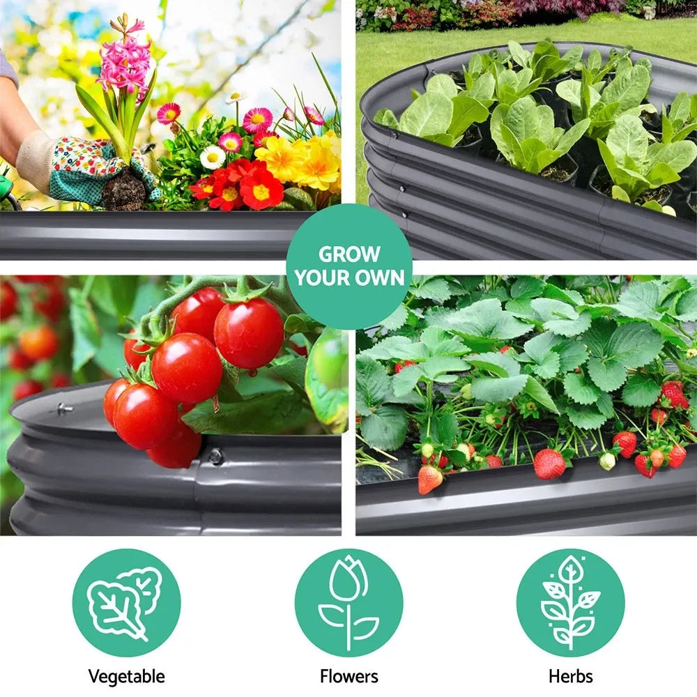 🌱 Galvanised Steel Raised Garden Bed – Built for Aussie Backyards!