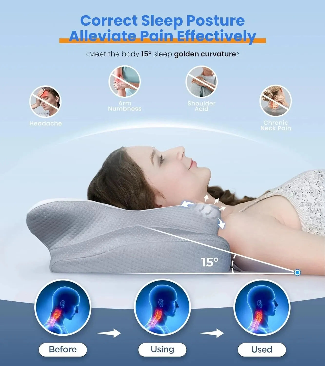 💤ComfortSleep Ergonomic Pillow